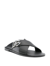 DG logo leather sandals